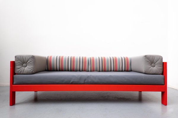 Mid-Century Italian Orange Califfo Sofa by Ettore Sottsass for Poltronova, 1960s-FGA-1137710