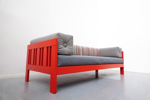 Mid-Century Italian Orange Califfo Sofa by Ettore Sottsass for Poltronova, 1960s-FGA-1137710