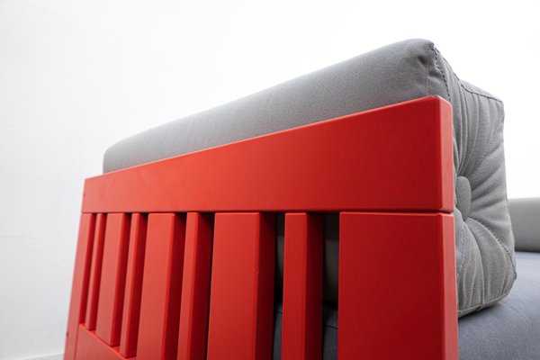 Mid-Century Italian Orange Califfo Sofa by Ettore Sottsass for Poltronova, 1960s-FGA-1137710