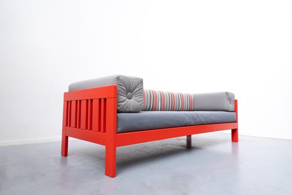 Mid-Century Italian Orange Califfo Sofa by Ettore Sottsass for Poltronova, 1960s-FGA-1137710