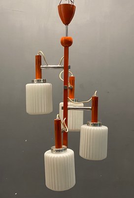 Mid-Century Italian Orange Opaline Glass Lamp-JJC-1078647