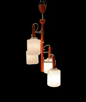 Mid-Century Italian Orange Opaline Glass Lamp-JJC-1078647