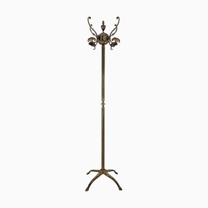 Mid-Century Italian Ornate Brass Coat Hanger, 1950s-TZ-1446601