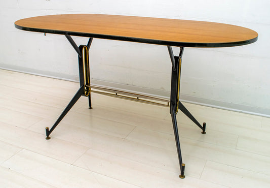 Mid-Century Italian Oval Dining Table by Ignazio Gardella for Azucena, 1950s