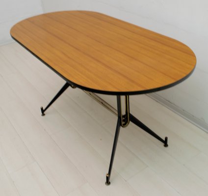 Mid-Century Italian Oval Dining Table by Ignazio Gardella for Azucena, 1950s-FER-580504