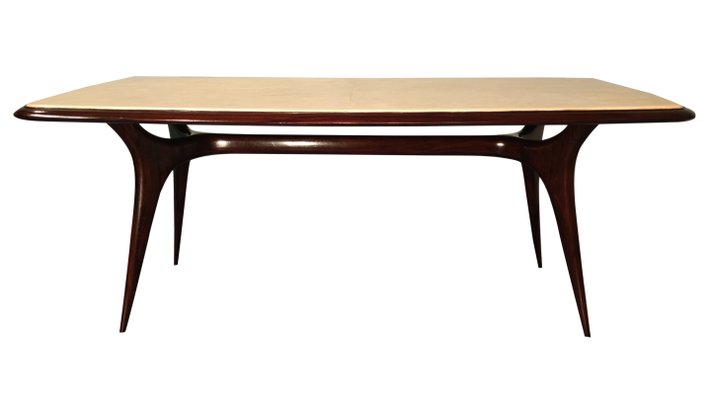 Mid-Century Italian Parchment Dining Table Attributed to Guglielmo Ulrich, 1950s-MTX-988607