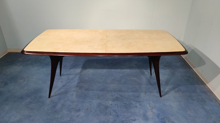 Mid-Century Italian Parchment Dining Table Attributed to Guglielmo Ulrich, 1950s-MTX-988607