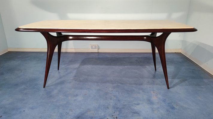 Mid-Century Italian Parchment Dining Table Attributed to Guglielmo Ulrich, 1950s-MTX-988607