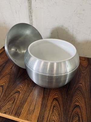 Mid-Century Italian Pear Ice Bucket in Aluminum-JO-1386384