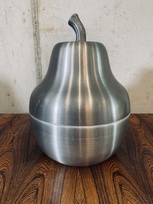 Mid-Century Italian Pear Ice Bucket in Aluminum-JO-1386384