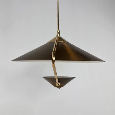 Mid-Century Italian Pendant in Brass, 1970s-RMX-2019798