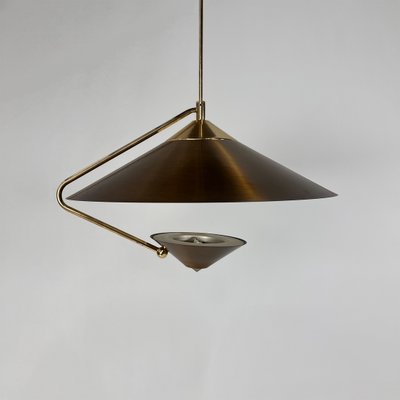 Mid-Century Italian Pendant in Brass, 1970s-RMX-2019798