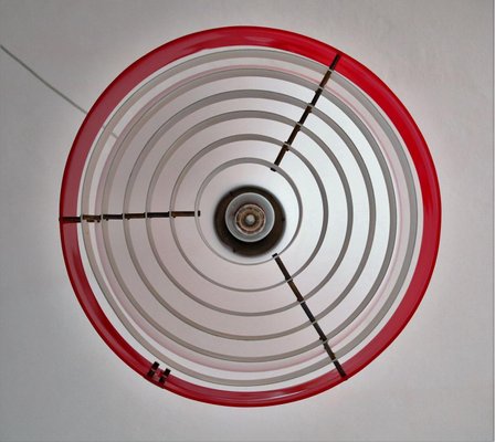 Mid-Century Italian Pendant Lamp in Acrylic Aluminum and Brass by Stilnovo, 1950s-VNE-965991