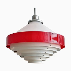 Mid-Century Italian Pendant Lamp in Acrylic Aluminum and Brass by Stilnovo, 1950s-VNE-965991