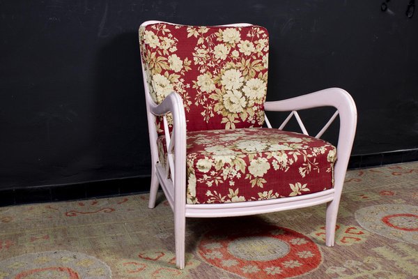 Mid-Century Italian Pink Armchairs in the Style of Paolo Buffa, 1950s-MBH-1031669