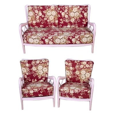 Mid-Century Italian Pink Armchairs in the Style of Paolo Buffa, 1950s-MBH-1031669