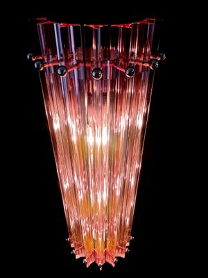 Mid-Century Italian Pink Murano Glass Wall Sconces, 1990s, Set of 4-OVO-1789083