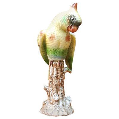 Mid-Century Italian Polychrome Ceramic Parrot, 1960s-GDD-1096639