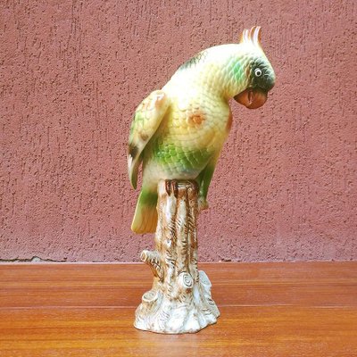 Mid-Century Italian Polychrome Ceramic Parrot, 1960s-GDD-1096639