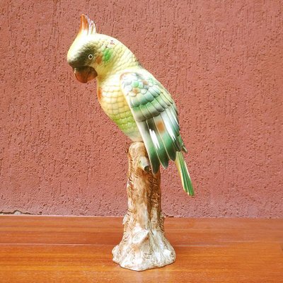 Mid-Century Italian Polychrome Ceramic Parrot, 1960s-GDD-1096639