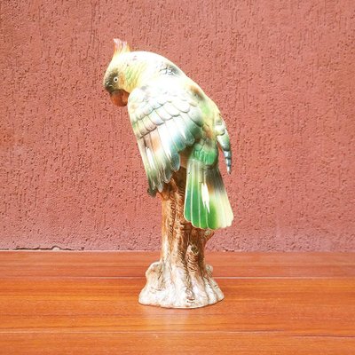 Mid-Century Italian Polychrome Ceramic Parrot, 1960s-GDD-1096639