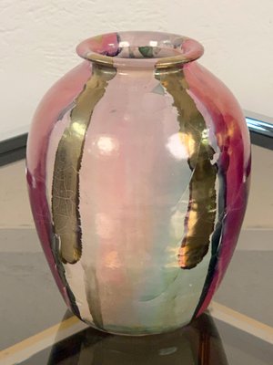 Mid-Century Italian Polychrome Enameled Ceramic Vase by Claudio Pulli, 1970s-JDR-1126130