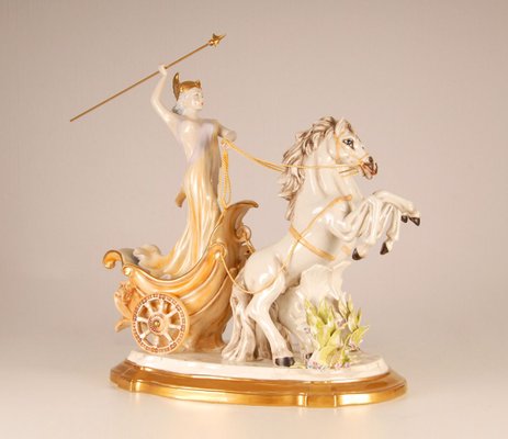 Mid-Century Italian Porcelain Sculpture of Diana the Huntress by Cesare Villari for Capodimonte-GOE-890729