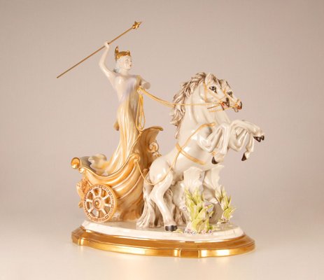 Mid-Century Italian Porcelain Sculpture of Diana the Huntress by Cesare Villari for Capodimonte-GOE-890729