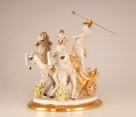 Mid-Century Italian Porcelain Sculpture of Diana the Huntress by Cesare Villari for Capodimonte-GOE-890729