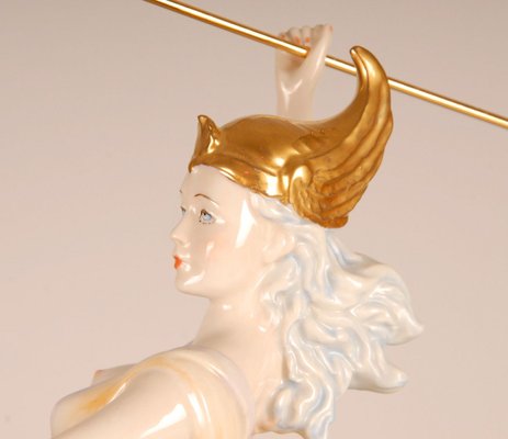 Mid-Century Italian Porcelain Sculpture of Diana the Huntress by Cesare Villari for Capodimonte-GOE-890729