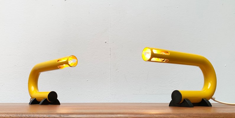 Mid-Century Italian Postmodern Space Age Model C 452 Table Lamps from Luci Italia, 1960s, Set of 2-UAH-1360504