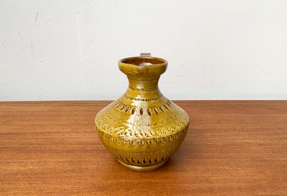 Mid-Century Italian Pottery Carafe Vase by Aldo Londi for Bitossi, 1960s-UAH-1647299