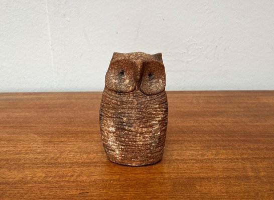 Mid-Century Italian Pottery Owl Sculpture by Aldo Londi for Bitossi, 1960s-UAH-1716301