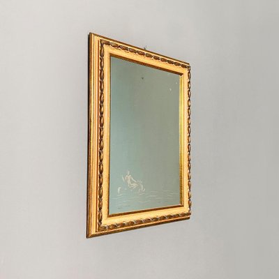 Mid-Century Italian Rectangular Mirror with Drawing, 1940s-GDD-1350929