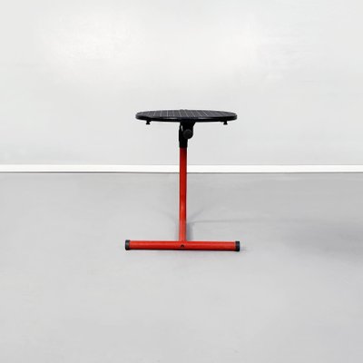 Mid-Century Italian Red Metal & Black Plastic Coffee Table from Magis, 1980s-GDD-1179992