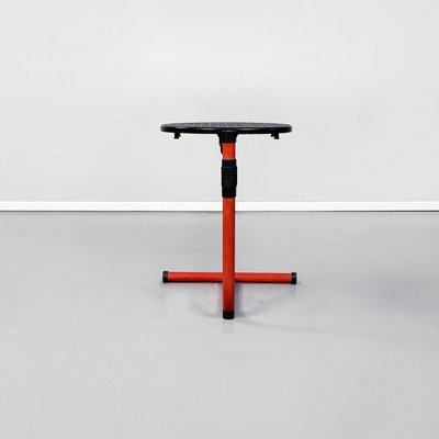 Mid-Century Italian Red Metal & Black Plastic Coffee Table from Magis, 1980s-GDD-1179992