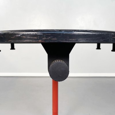 Mid-Century Italian Red Metal & Black Plastic Coffee Table from Magis, 1980s-GDD-1179992