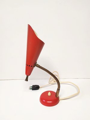 Mid-Century Italian Red Table Lamp, 1950s-EI-595326