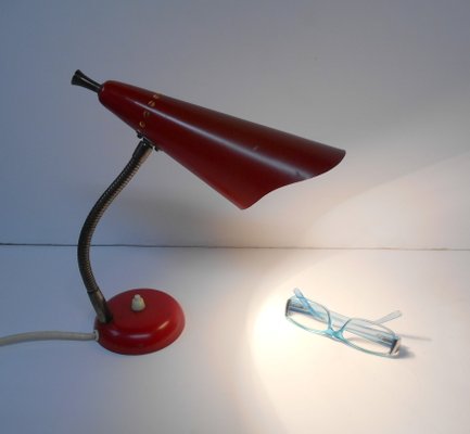 Mid-Century Italian Red Table Lamp, 1950s-EI-595326