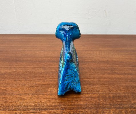 Mid-Century Italian Rimini Blu Pottery Ram Figurine attributed to Aldo Londi for Bitossi, 1960s-UAH-2020646