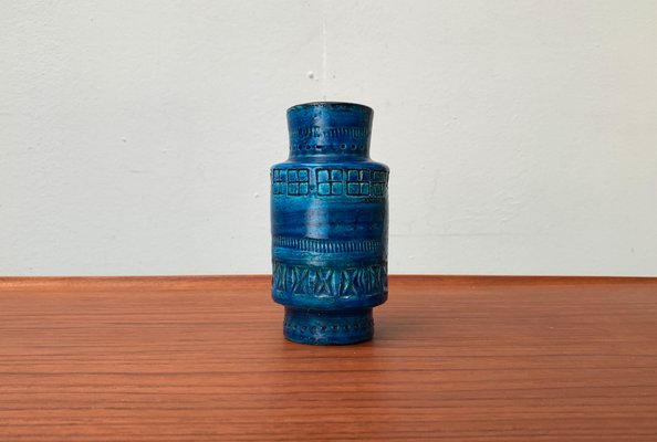 Mid-Century Italian Rimini Blu Pottery Vase by Aldo Londi for Bitossi-UAH-1415261