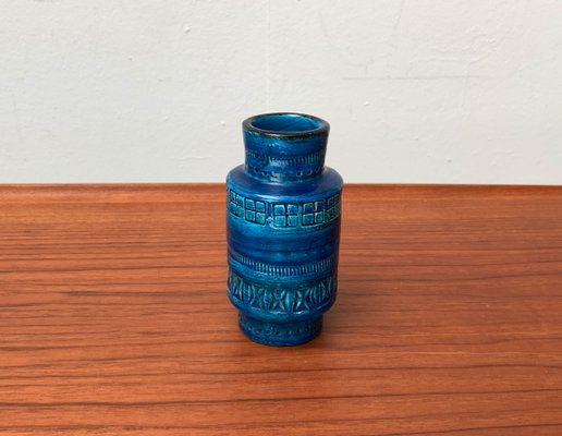 Mid-Century Italian Rimini Blu Pottery Vase by Aldo Londi for Bitossi-UAH-1415261