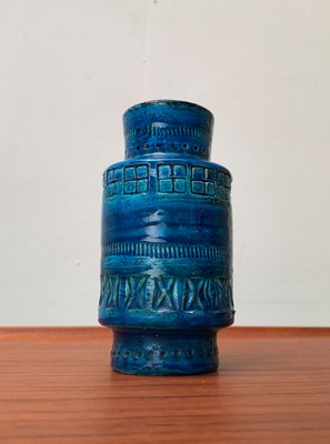 Mid-Century Italian Rimini Blu Pottery Vase by Aldo Londi for Bitossi-UAH-1415261