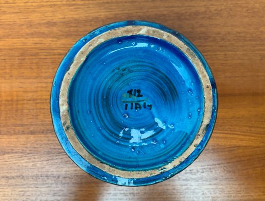 Mid-Century Italian Rimini Blu Pottery Vase by Aldo Londi for Bitossi, 1960s-UAH-1417518