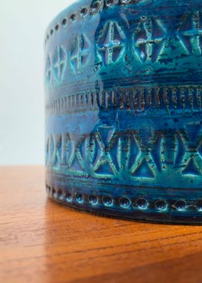 Mid-Century Italian Rimini Blu Pottery Vase by Aldo Londi for Bitossi, 1960s-UAH-1417519