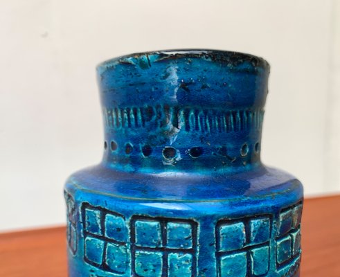 Mid-Century Italian Rimini Blu Pottery Vase by Aldo Londi for Bitossi-UAH-1415261