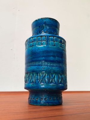 Mid-Century Italian Rimini Blu Pottery Vase by Aldo Londi for Bitossi-UAH-1415261