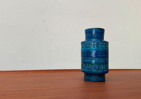 Mid-Century Italian Rimini Blu Pottery Vase by Aldo Londi for Bitossi-UAH-1415261