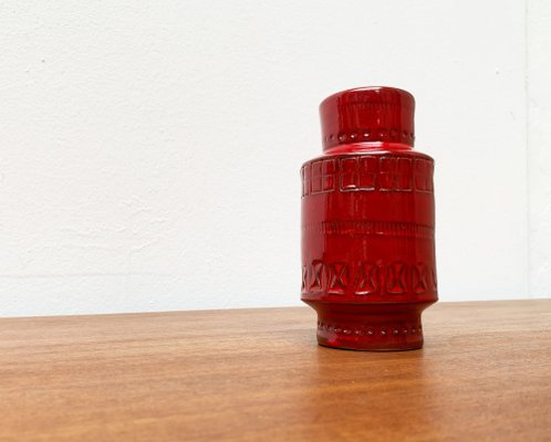 Mid-Century Italian Rimini Red Pottery Vase by Aldo Londi for Bitossi, 1960s-UAH-1317850