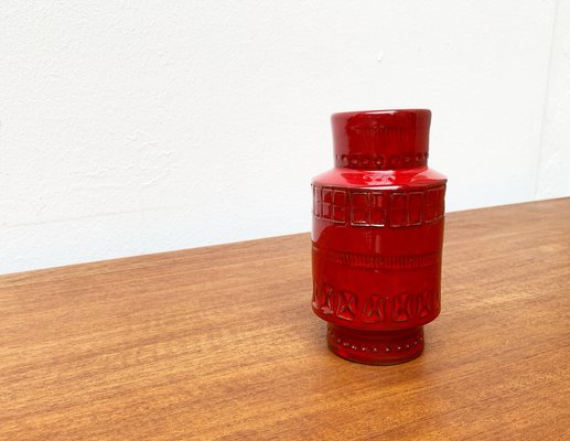 Mid-Century Italian Rimini Red Pottery Vase by Aldo Londi for Bitossi, 1960s-UAH-1317850